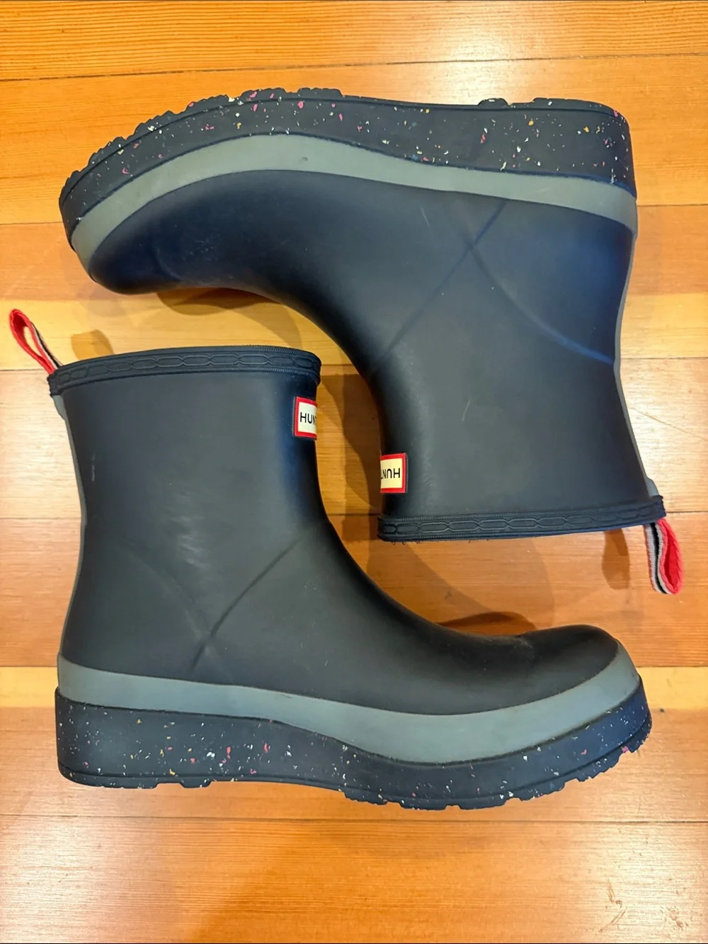 Hunter Play Short Speckle Sole Rain Boot